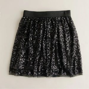 J. Crew • Starry Night Black Sequin Mini Skirt || Size 2